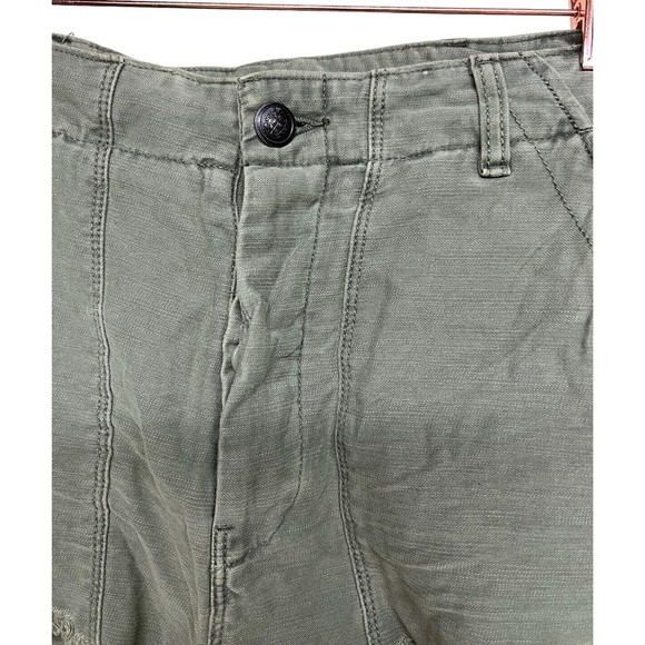 FREE PEOPLE Shorts Green Cut Off Daisy Dukes Hot Shorties Frayed Women’s Size 10 - Picture 3 of 7